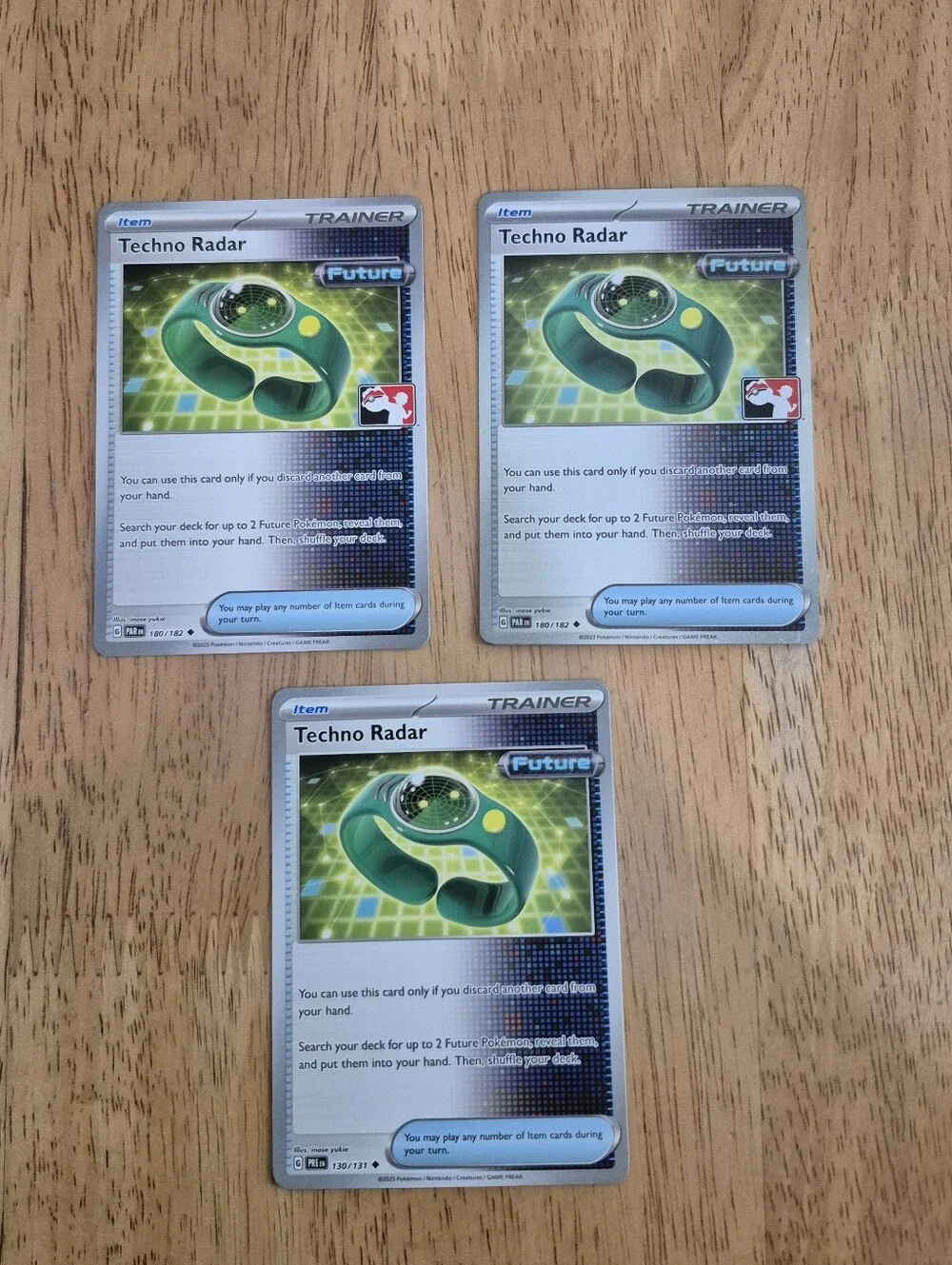 Pokemon Techno Radar Trainer Item Card Bundle